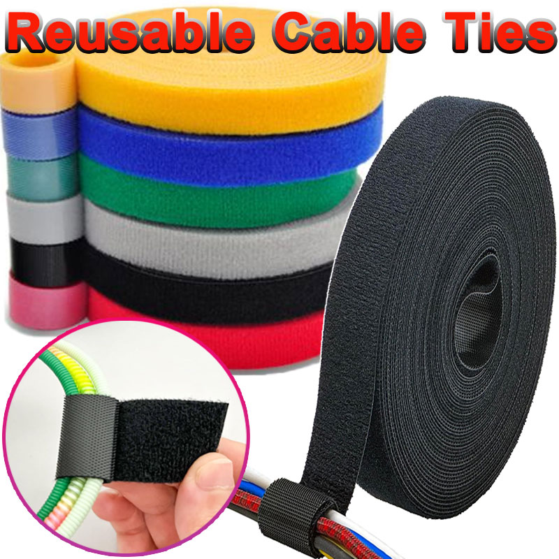 Gear Tie Reusable - 5Meter Reusable Fastening Tape Cable Ties