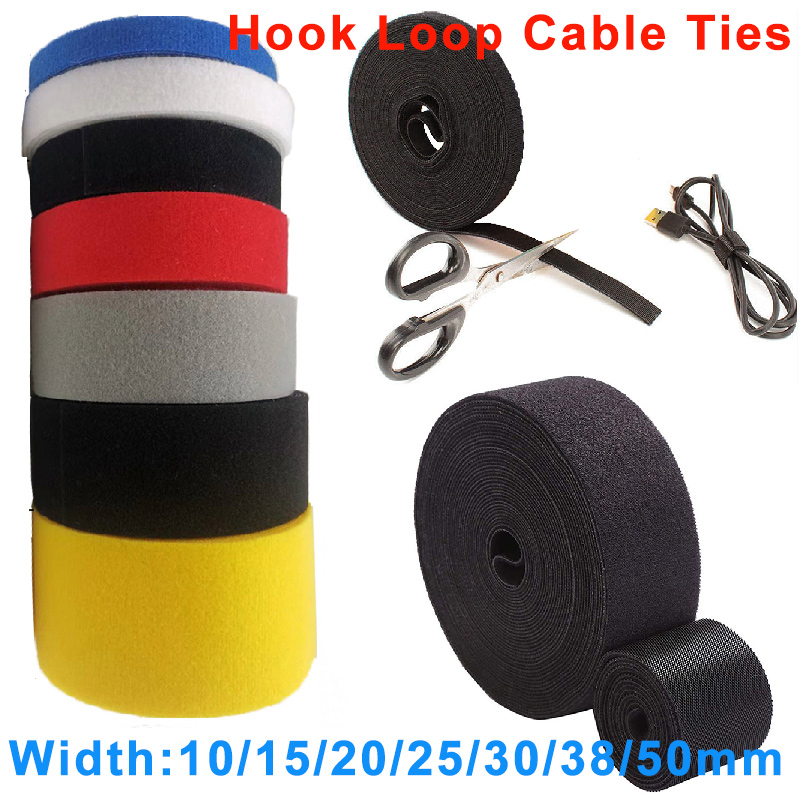 Gear Tie Reusable - 5M/Roll Reusable Fastening Tape Cable Ties