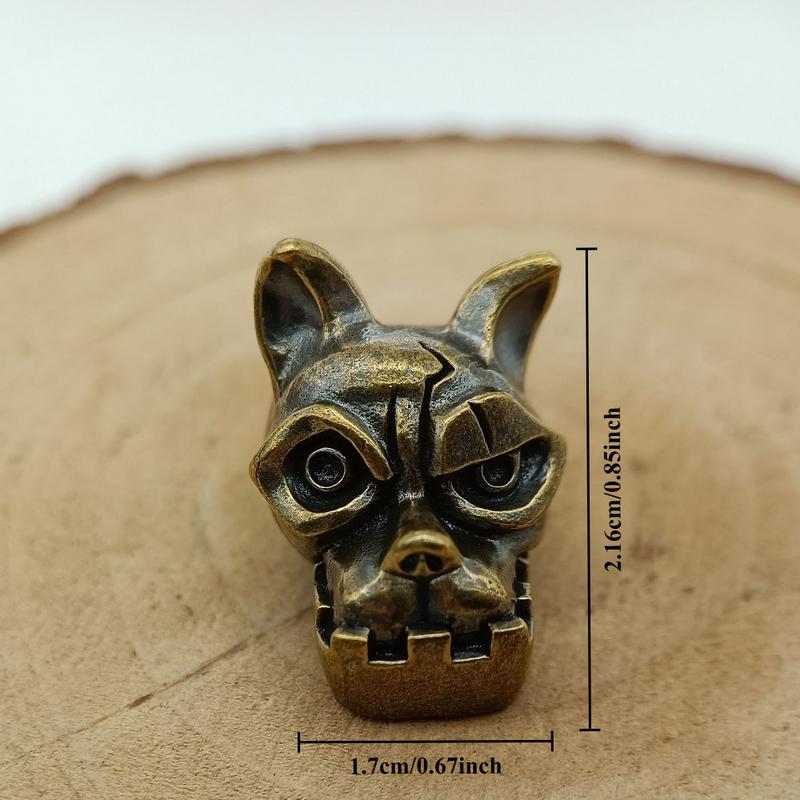 Bulldog Head Brass Knife Bead  - Edc Carry Kit recension och pris