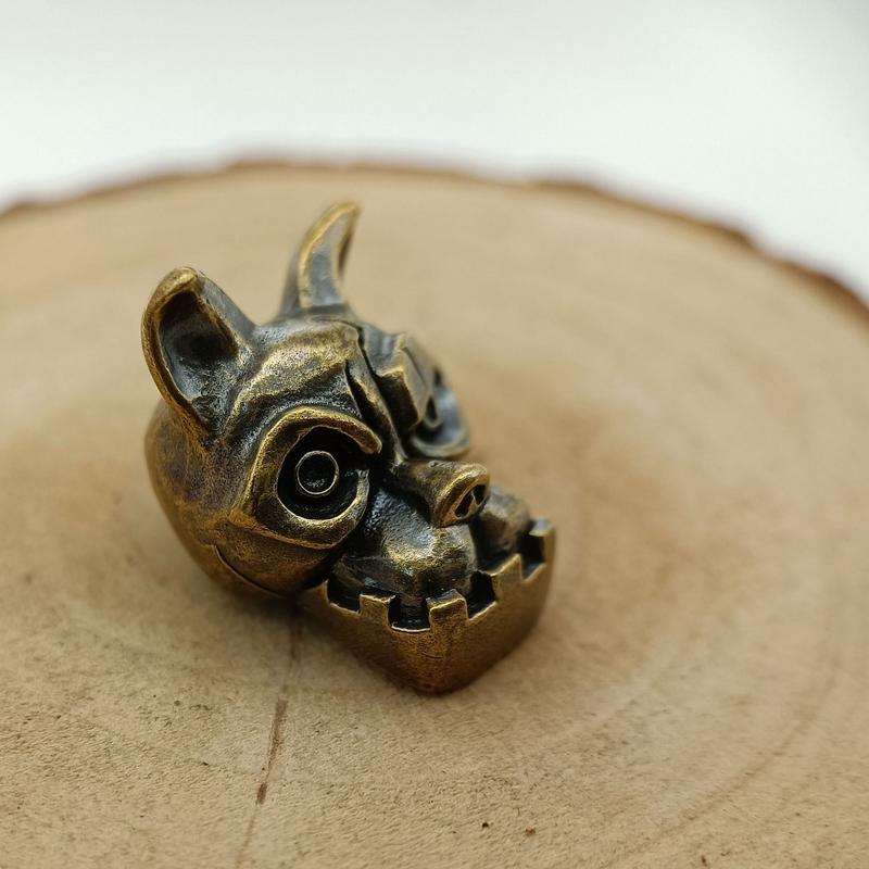 Bulldog Head Brass Knife Bead  - Edc Carry Kit recension och pris