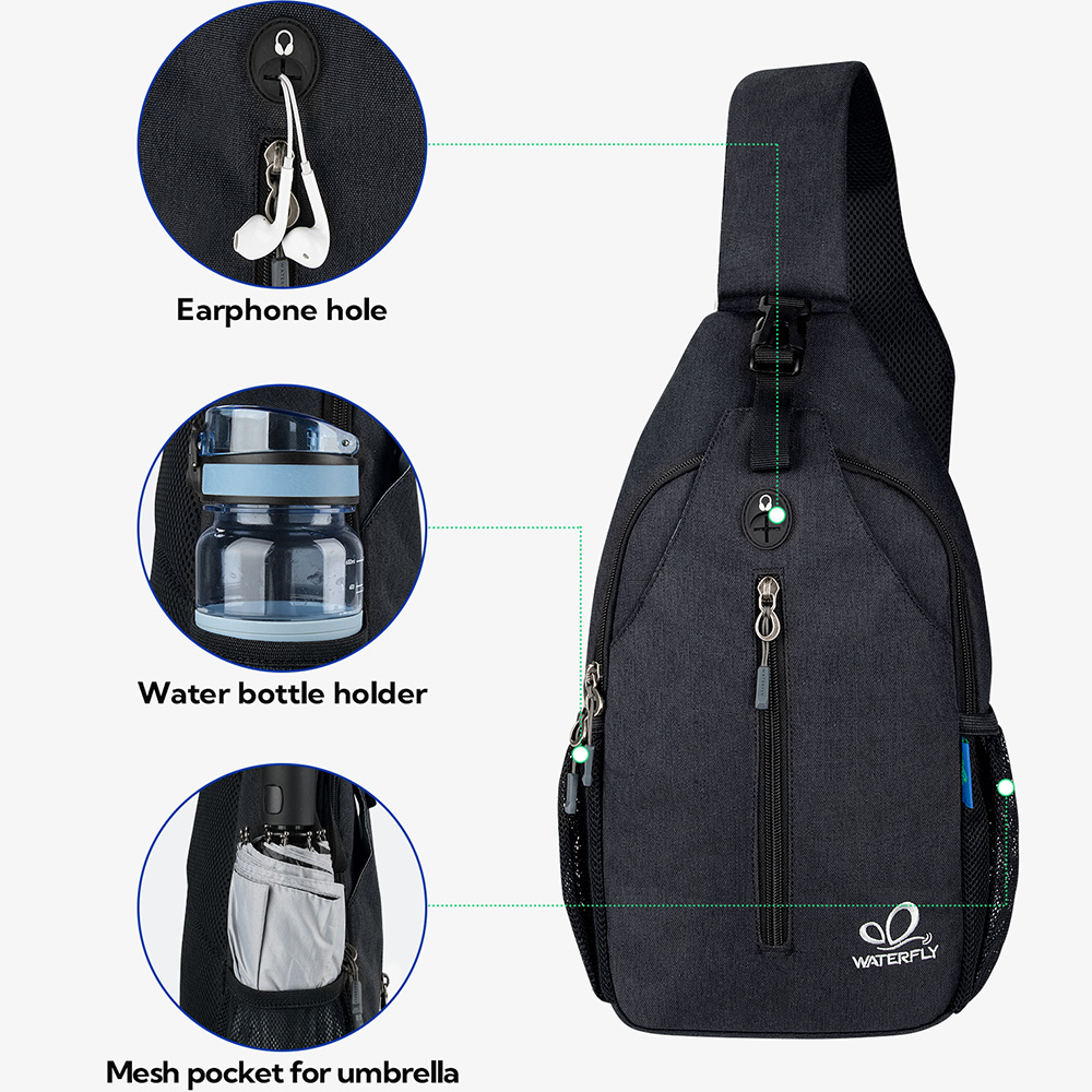 WATERFLY Crossbody Sling Bag C - Edc Carry Bag recension och pris