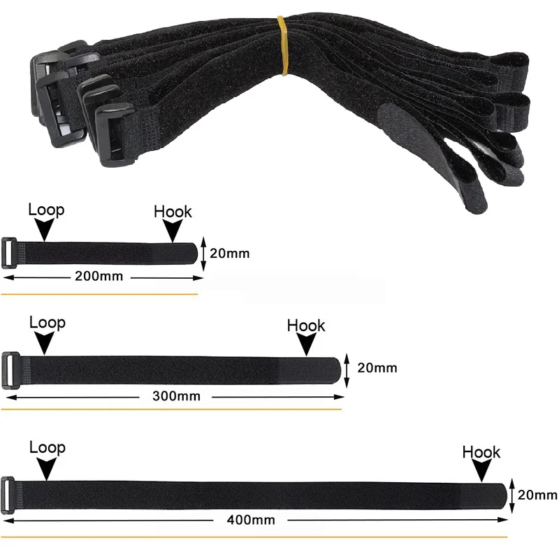 5/10Pcs Reusable Hook and Loop - Gear Tie Reusable recension och pris