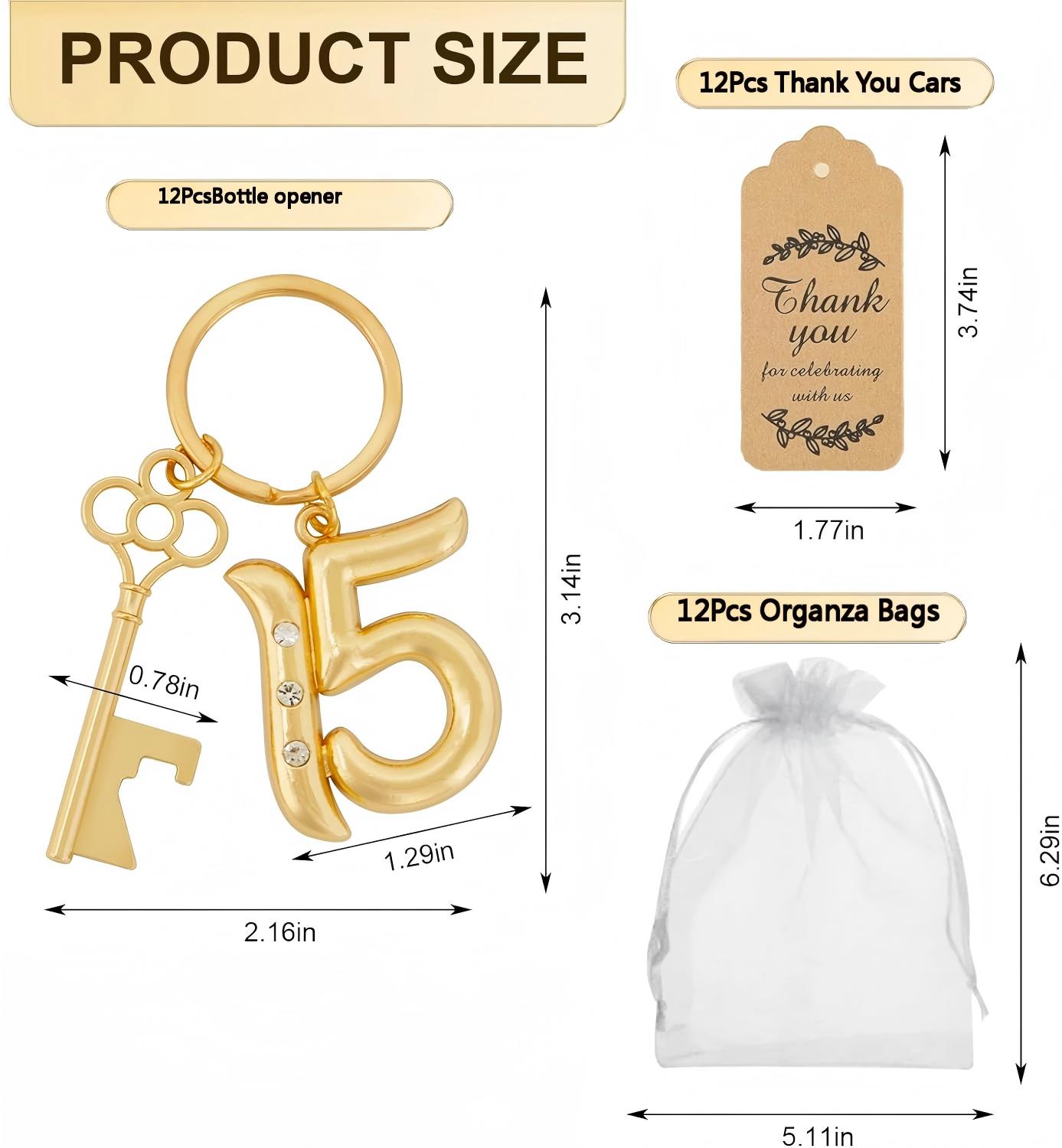 Quinceañera 15th Birthday Bott - Bottle Opener Keyring recension och pris