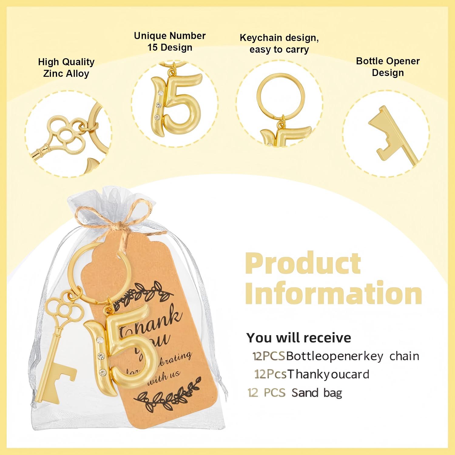 Quinceañera 15th Birthday Bott - Bottle Opener Keyring recension och pris