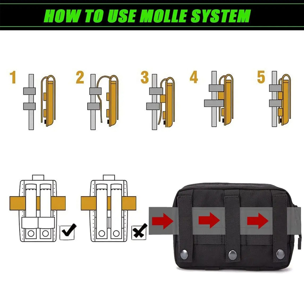 1000D Nylon Laser Cut Molle Ad - Edc Concealed Carry Belt recension och pris
