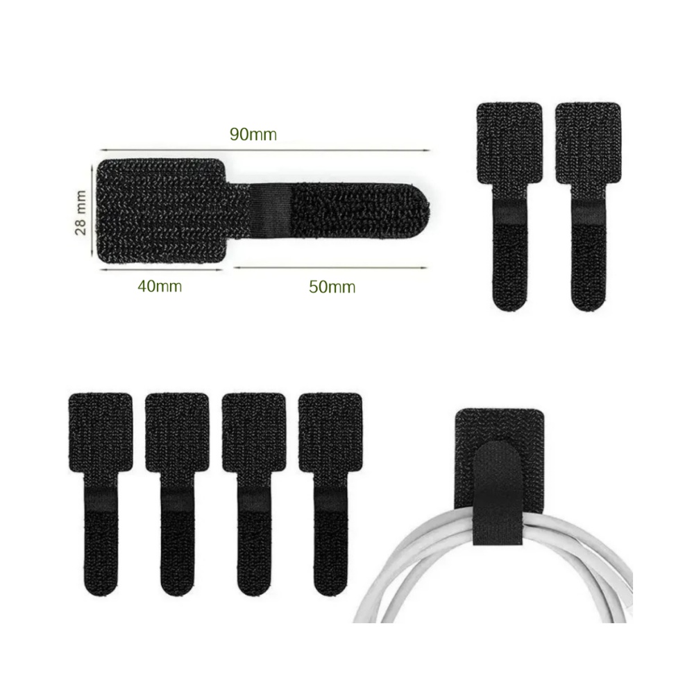 Self Adhesive Reusable Cable T - Gear Tie Reusable recension och pris
