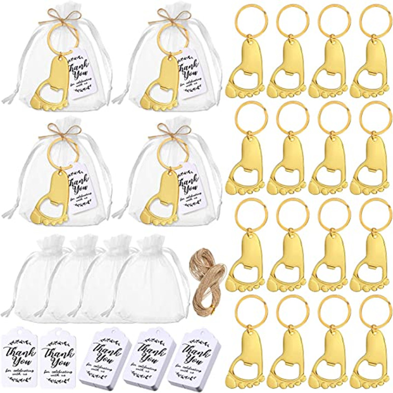 50-Piece Baby Footprint Key Ch - Bottle Opener Keyring recension och pris