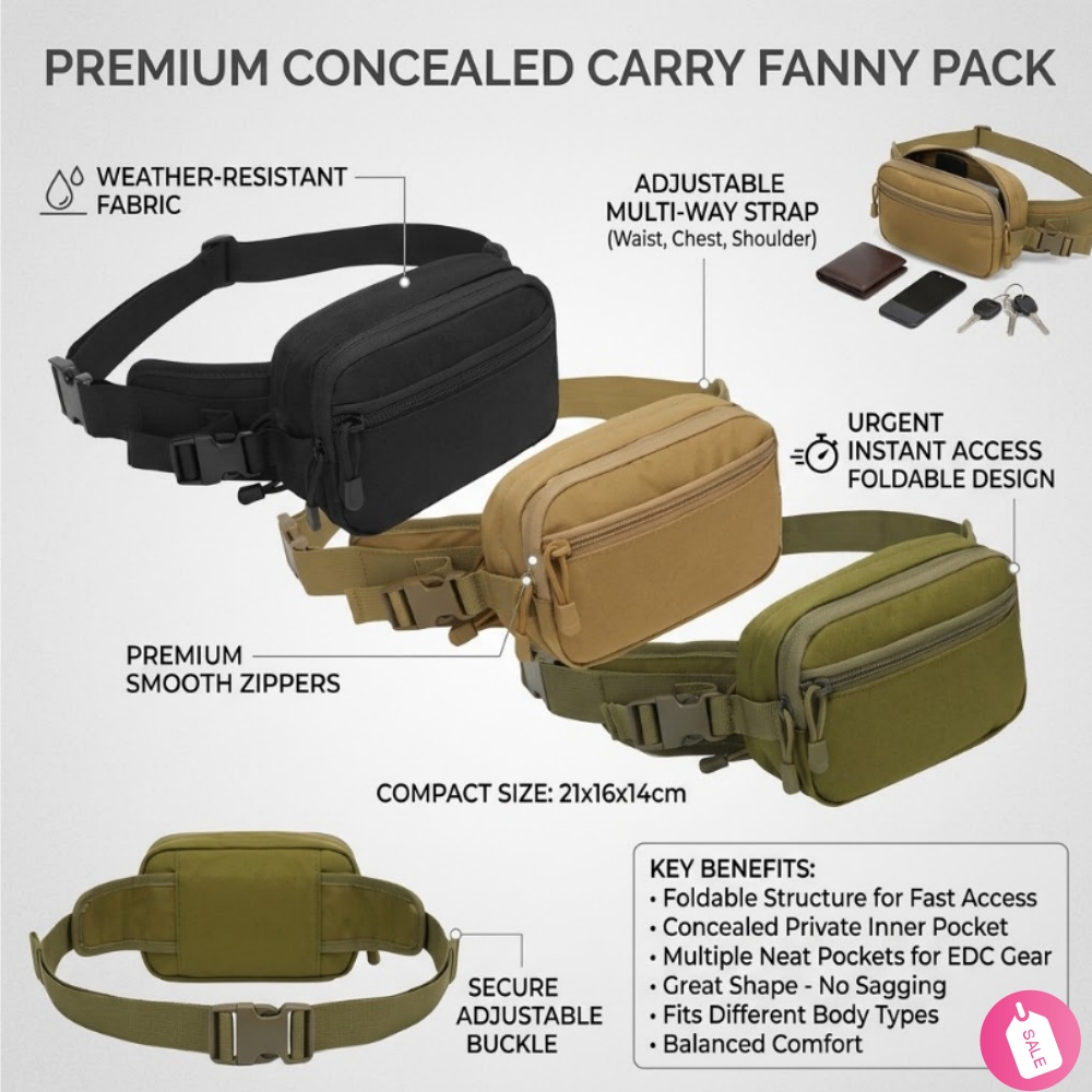Tactical Concealed Carry Fanny - Edc Carry Bag For Men recension och pris