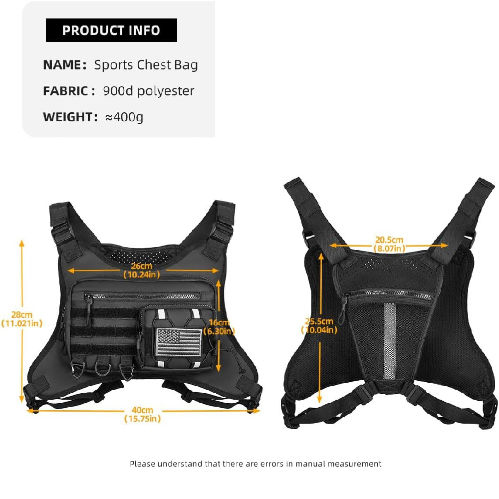 Men Women Tactical Chest Bag L - Edc Carry Bag For Men recension och pris