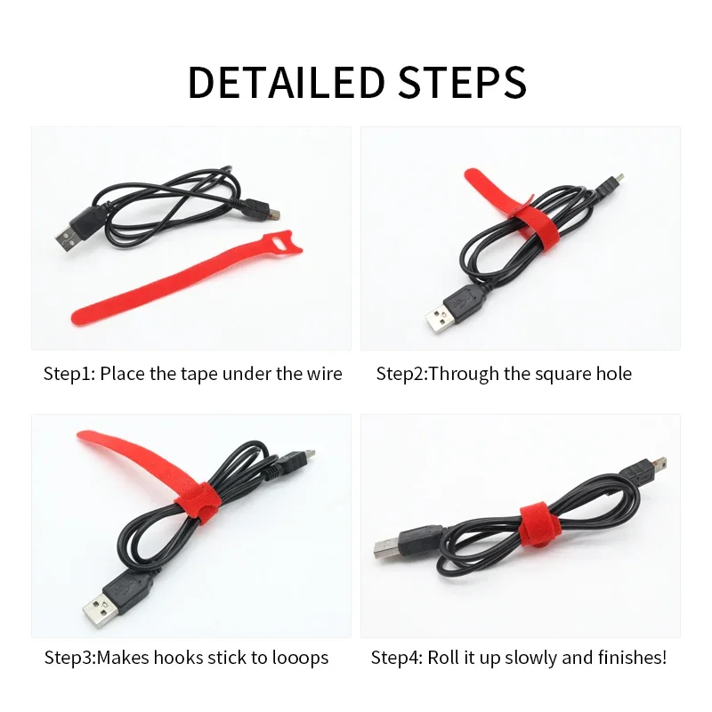 50/100pcs Releasable Cable Tie - Gear Tie Reusable recension och pris
