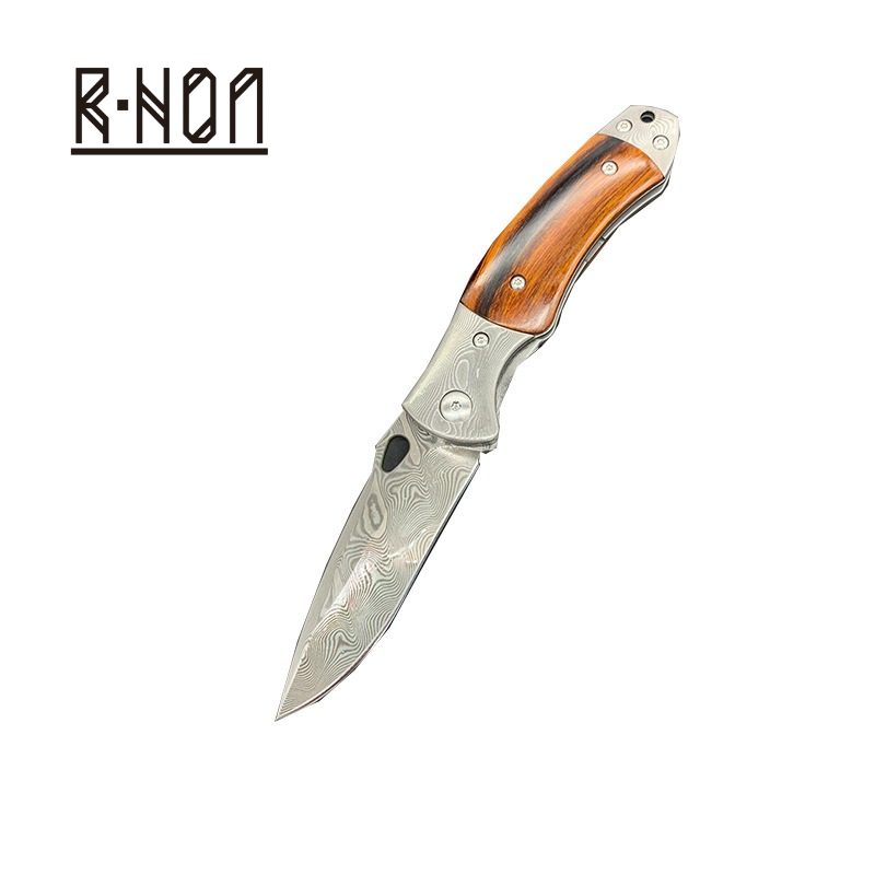RHON 3.14inch Premium Damascus - Edc Carry Pocket Knife recension och pris